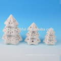 Weihnachtsbaum Figur weiße Porzellan Dekoration hohlen Design für LED
